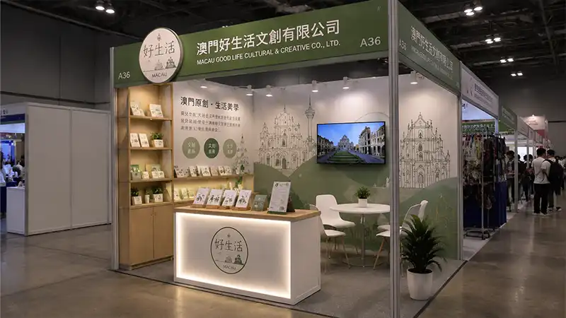 澳門會展搭建 - 威尼斯人展館現場 Backdrop 噴繪搭建實景