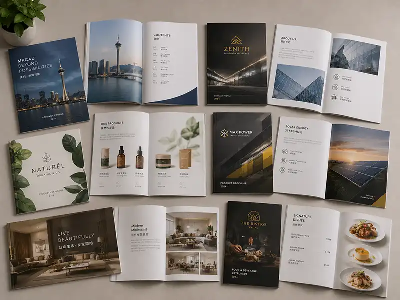 澳門企業宣傳冊印刷 - 騎馬釘膠裝畫冊專業印製