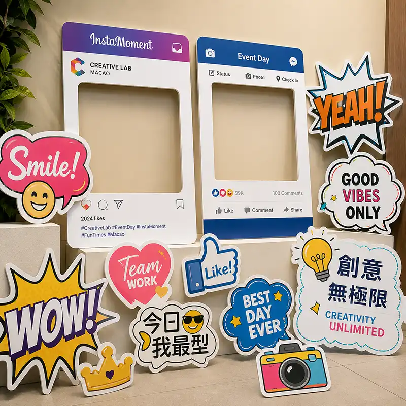 澳門拍照相框定制 - Foamboard異形板雷射精細裁切